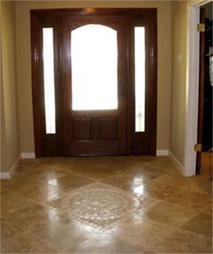 Tiled entryway